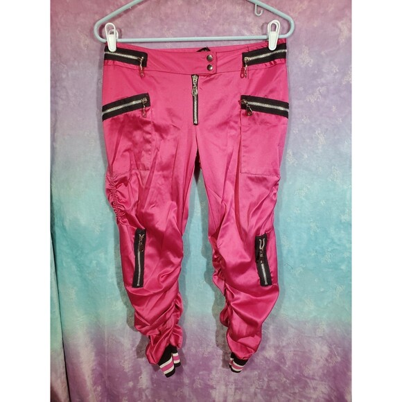 Tag Rag Hot Pink Y2K Vintage Punk Hip Hop Baggy Trousers Size 5 - Picture 1 of 12